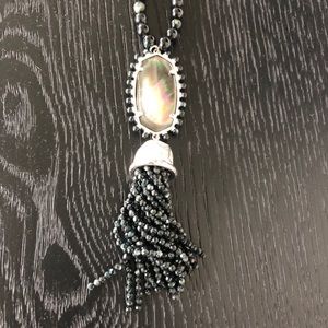 Tatiana Kendra Scott  black pearl set in silver